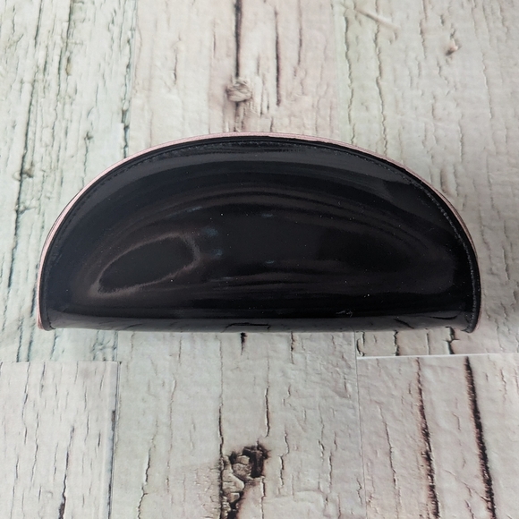 BEBE Black Patent Leather Sunglasses/Glasses Case With Pink Inside (CASE ONLY) - Picture 3 of 11